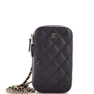 Chanel Zip Around Phone Case With Chain #240447C20B